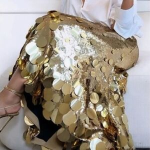 Gold Sequin Women's Skirt